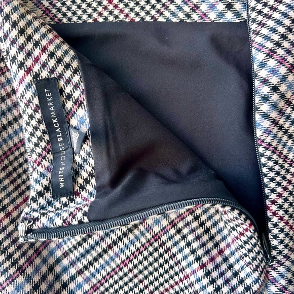 White House Black Market Women's Skirt Plaid Multicolor Size 14 - Picture 9 of 10